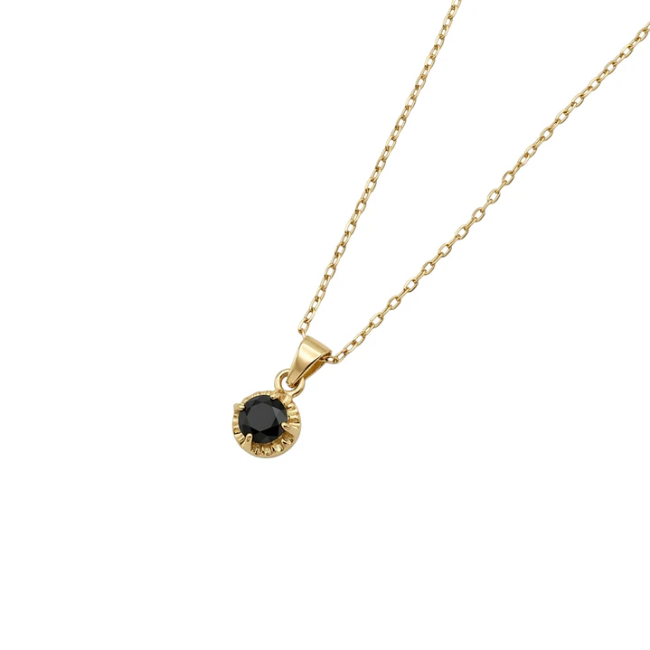 Colgante Oro Miel 18kt Sol con Garras de Onix 5mm 2