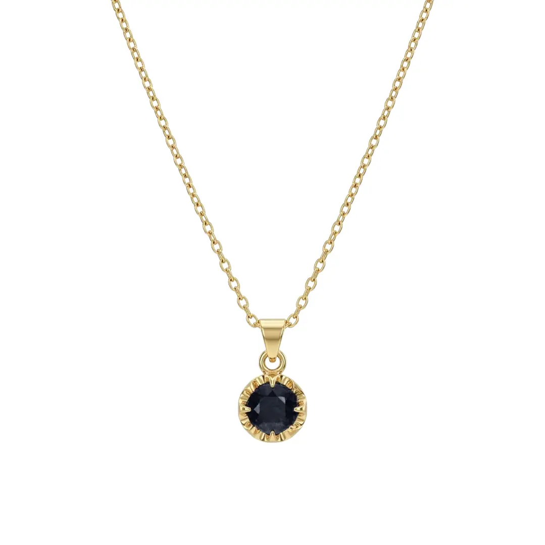 Colgante Oro Miel 18kt Sol con Garras de Onix 5mm 3
