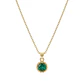 Colgante Oro Miel 18kt Sol con Garras de Esmeraldina 5mm - Miniatura 3