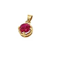 Colgante Oro Miel 18kt Flotante de Rubi 5mm - Miniatura 1