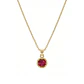 Colgante Oro Miel 18kt Flotante de Rubi 5mm - Miniatura 3