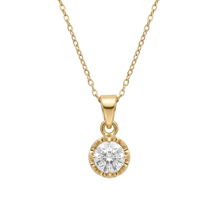Colgante Oro Miel 18kt Sol con Garras de Circon 5mm 3
