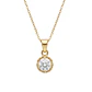Colgante Oro Miel 18kt Sol con Garras de Circon 5mm - Miniatura 3