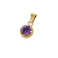 Colgante Oro Miel 18kt Sol con Garras de Amatista 5mm - Miniatura 1