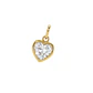 Colgante Oro Miel 18kt Corazon de Circon con Bisel - Miniatura 1