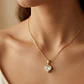 Colgante Oro Miel 18kt Corazon de Circon con Bisel - Miniatura 4