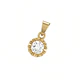 Colgante Oro Miel 18kt Sol con Garras de Circon 4mm - Miniatura 1
