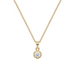Colgante Oro Miel 18kt Sol con Garras de Circon 4mm - Miniatura 3