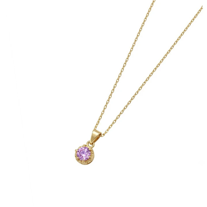 Colgante Oro Miel 18kt Sol con Garras de Rosa de Francia 4mm 2
