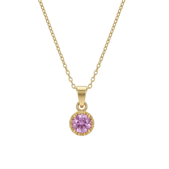 Colgante Oro Miel 18kt Sol con Garras de Rosa de Francia 4mm 3