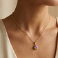 Colgante Oro Miel 18kt Sol con Garras de Rosa de Francia 4mm - Miniatura 4