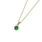 Colgante Oro Miel 18kt Sol con Garras de Esmeraldina 4mm - Miniatura 2