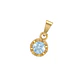 Colgante Oro Miel 18kt Sol con Garras de Aguamarina 4mm - Miniatura 1