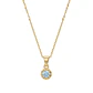 Colgante Oro Miel 18kt Sol con Garras de Aguamarina 4mm - Miniatura 3