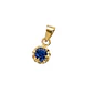 Colgante Oro Miel 18kt Sol con Garras de Zafiro 4mm - Miniatura 1