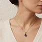 Colgante Oro Miel 18kt Sol con Garras de Zafiro 4mm - Miniatura 4