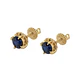 Aros Oro Miel 18kt Chaton Redondo de Onix 5mm - Miniatura 1