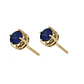 Aros Oro Miel 18kt Chaton Redondo de Onix 5mm - Miniatura 3