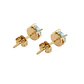 Aros Oro Miel 18kt Chaton Redondo de Aguamarina 5mm - Miniatura 2