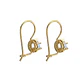 Aros Oro Miel 18kt con Gota de Aguamarina y Engaste de Petaños - Miniatura 3