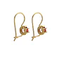 Aros Oro Miel 18kt Colgante con Gota de Rubi 5mm - Miniatura 3