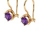 Aros Oro Miel 18kt Colgante con Gota de Amatista 5mm - Miniatura 2