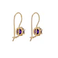 Aros Oro Miel 18kt Colgante con Gota de Amatista 5mm - Miniatura 3