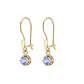 Aros Oro Miel 18kt Colgante con Gota de Aguamarina 5mm - Miniatura 1