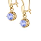 Aros Oro Miel 18kt Colgante con Gota de Aguamarina 5mm - Miniatura 2