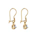 Aros Oro Miel 18kt Colgante con Gota de Aguamarina 5mm - Miniatura 3