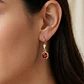 Aros Oro Miel 18kt Colgante con Gota de Rubi - Miniatura 4