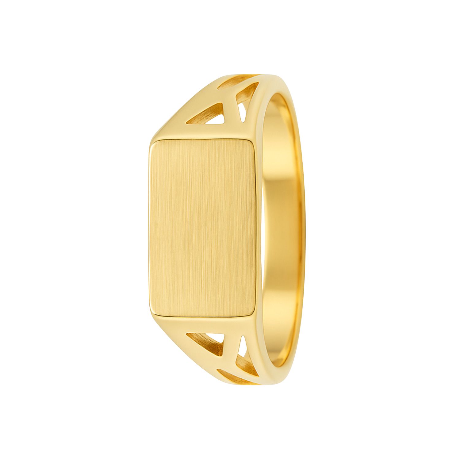 Anillo Oro 18kt Sello Calado 30