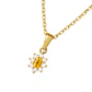 Colgante Oro 18kt Clásico Floral con Circonitas - Miniatura 5