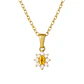 Colgante Oro 18kt Clásico Floral con Circonitas - Miniatura 6