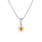 Colgante Oro 18kt Clásico Floral con Circonitas - Miniatura 8