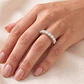 Anillo de Plata Esterlina 925 Medio Cintillo 7 Circon - Miniatura 4