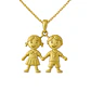Colgante Oro 18kt Niño y Niña - Miniatura 6