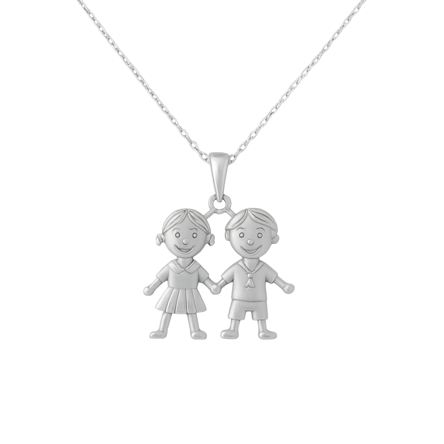 Colgante Oro 18kt Niño y Niña 8