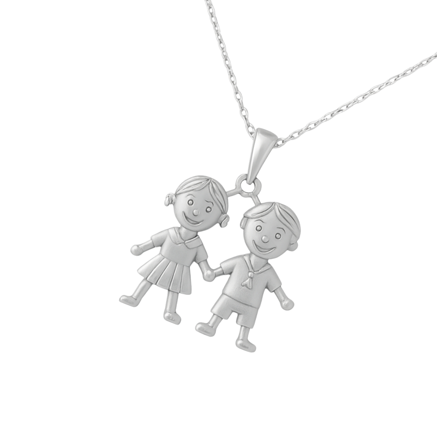 Colgante Oro 18kt Niño y Niña 9