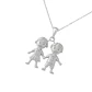 Colgante Oro 18kt Niño y Niña - Miniatura 9