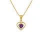 Colgante Oro 18kt Doble Corazón y Circonita - Miniatura 6