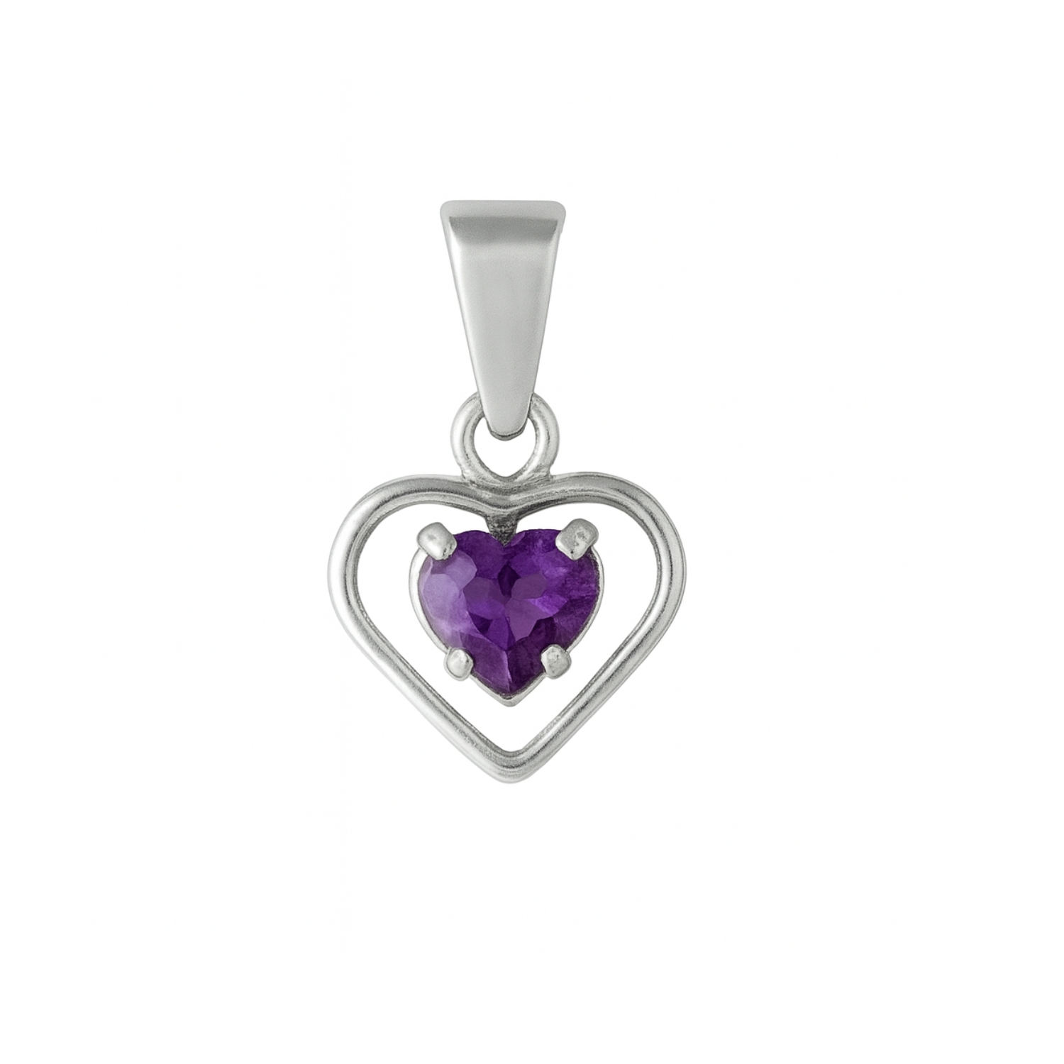 Colgante Oro 18kt Doble Corazón y Circonita 7