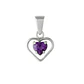 Colgante Oro 18kt Doble Corazón y Circonita - Miniatura 7
