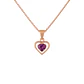 Colgante Oro 18kt Doble Corazón y Circonita - Miniatura 11