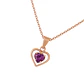 Colgante Oro 18kt Doble Corazón y Circonita - Miniatura 12