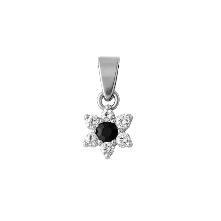 Colgante Oro 18kt Flor y Circonitas 7