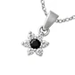 Colgante Oro 18kt Flor y Circonitas - Miniatura 9