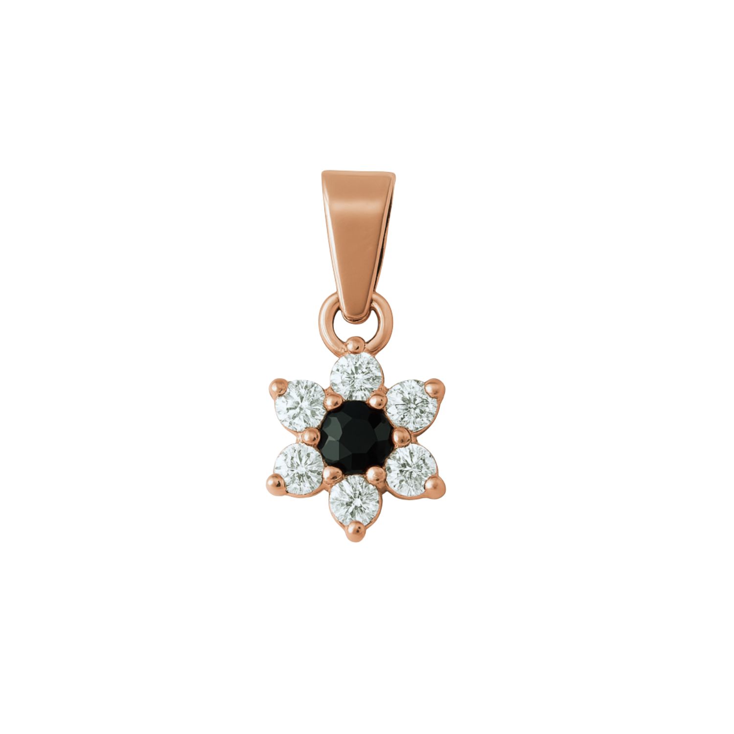 Colgante Oro 18kt Flor y Circonitas 10
