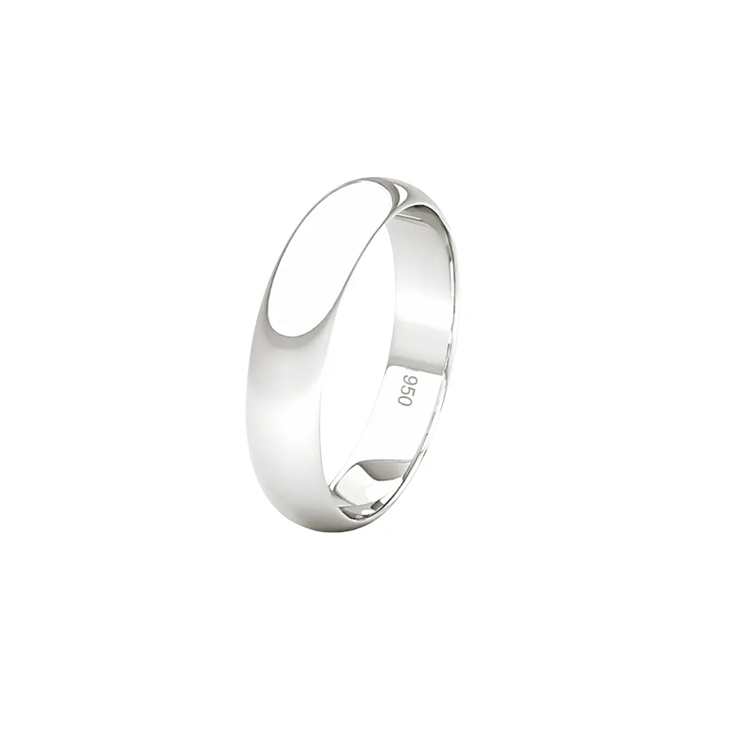 Argolla de Matrimonio Plata 950 Ingles 4mm Venecia 1