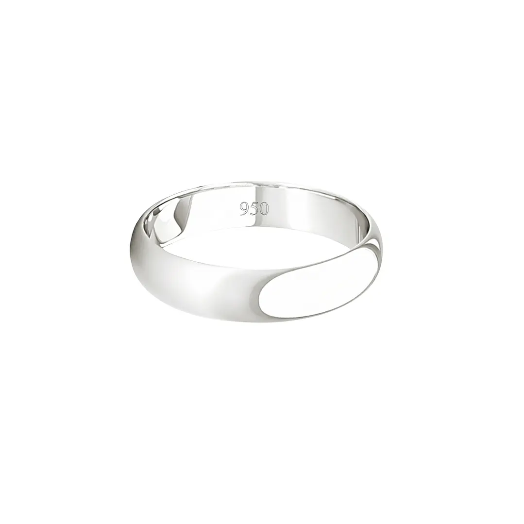 Argolla de Matrimonio Plata 950 Ingles 4mm Venecia 2